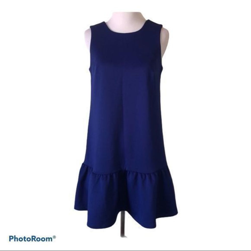 Bar III XS blue dropwaist scuba dress‎